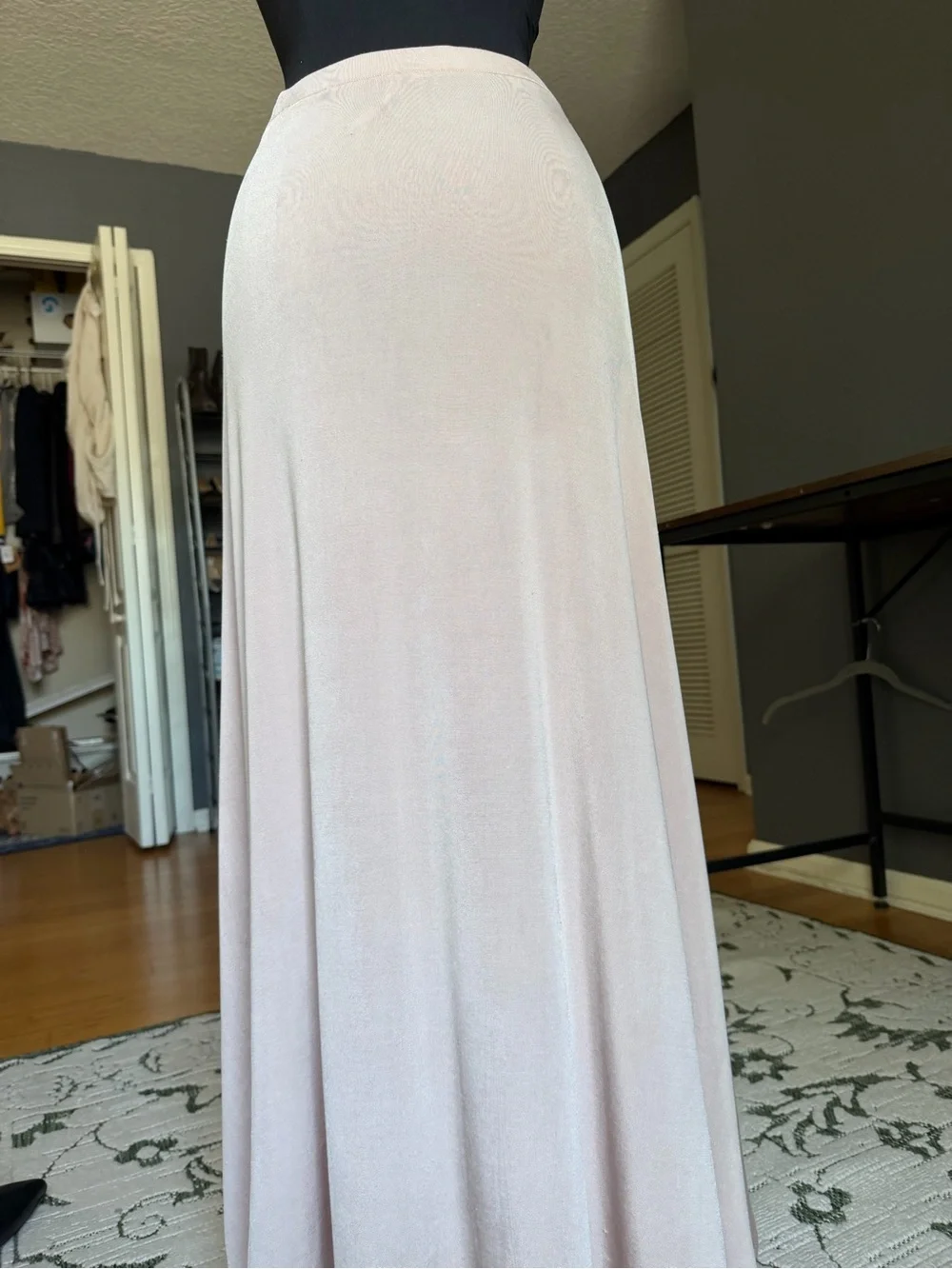 Free People Pale Blush High-Low Wrap Skirt